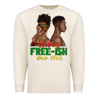 Sandshell living free ish since 1865 with afro black woman a Premium Sweatshirt - texasbilliewilder