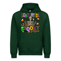 Forest Green dead inside but its spooky season Urban Hoodie - AdoDesignShop