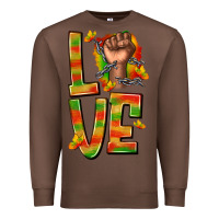 Chestnut love juneteenth with fist Premium Sweatshirt - texasbilliewilder