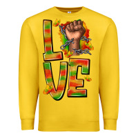 Lemon love juneteenth with fist Premium Sweatshirt - texasbilliewilder