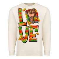 Sandshell love juneteenth with fist Premium Sweatshirt - texasbilliewilder