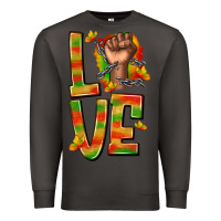 Smoke love juneteenth with fist Premium Sweatshirt - texasbilliewilder