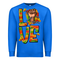True Royal love juneteenth with fist Premium Sweatshirt - texasbilliewilder