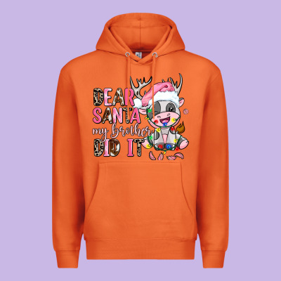 Dear Santa My Brother Did It Premium Hoodie Designed By Adodesignshop