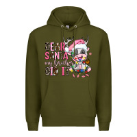 Army Green dear santa my brother did it Premium Hoodie - AdoDesignShop