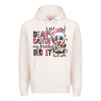 Pale Pink dear santa my brother did it Premium Hoodie - AdoDesignShop
