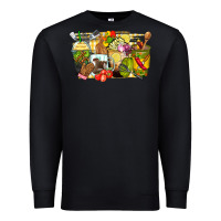 Black lunch lady coffee cups Premium Sweatshirt - Zillion Design Studio