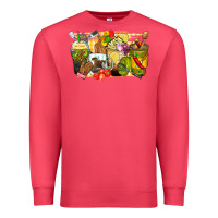 Cardinal lunch lady coffee cups Premium Sweatshirt - Zillion Design Studio