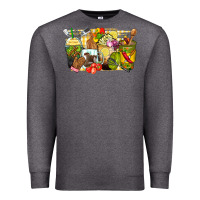 Charcoal Heather lunch lady coffee cups Premium Sweatshirt - Zillion Design Studio