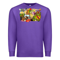 Purple lunch lady coffee cups Premium Sweatshirt - Zillion Design Studio