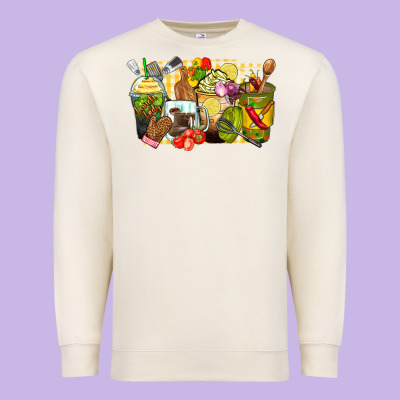 Lunch Lady Coffee Cups Premium Sweatshirt Designed By Zillion Design Studio