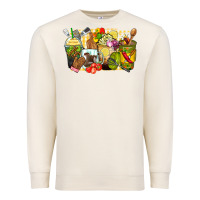 Sandshell lunch lady coffee cups Premium Sweatshirt - Zillion Design Studio