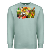 Seafoam lunch lady coffee cups Premium Sweatshirt - Zillion Design Studio