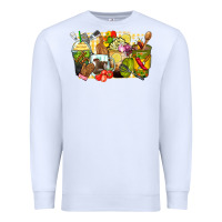 White lunch lady coffee cups Premium Sweatshirt - Zillion Design Studio