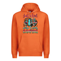 Carrot just a girl who loves camping Premium Hoodie - JahusDesignShop
