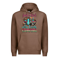 Chestnut just a girl who loves camping Premium Hoodie - JahusDesignShop