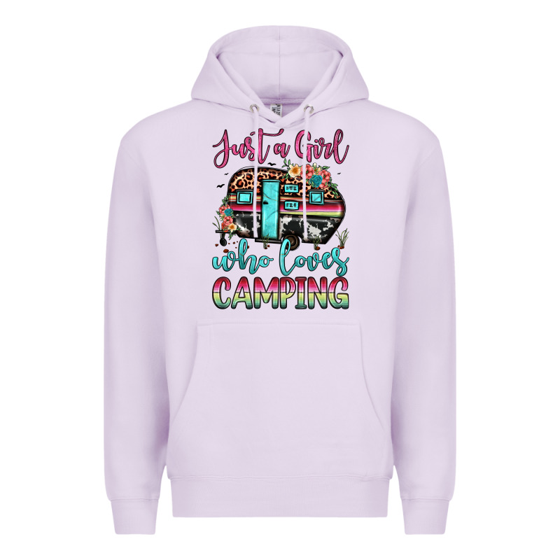 Just A Girl Who Loves Camping Premium Hoodie by JahusDesignShop | Teevron