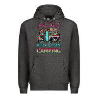 Charcoal Heather just a girl who loves camping Premium Hoodie - JahusDesignShop