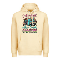 Pina Colada just a girl who loves camping Premium Hoodie - JahusDesignShop