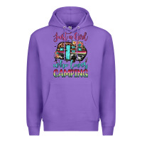 Purple just a girl who loves camping Premium Hoodie - JahusDesignShop