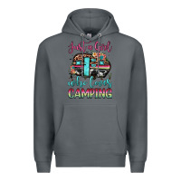 Rock just a girl who loves camping Premium Hoodie - JahusDesignShop