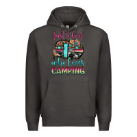 Smoke just a girl who loves camping Premium Hoodie - JahusDesignShop