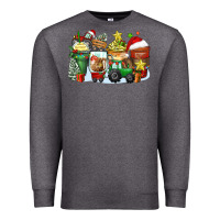 Charcoal Heather Christmas tractor coffee cups Premium Sweatshirt - Zillion Design Studio