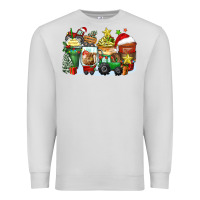 Dove Grey Christmas tractor coffee cups Premium Sweatshirt - Zillion Design Studio