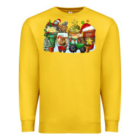 Lemon Christmas tractor coffee cups Premium Sweatshirt - Zillion Design Studio