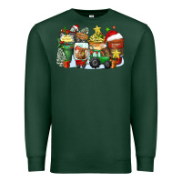 Sports Green Christmas tractor coffee cups Premium Sweatshirt - Zillion Design Studio