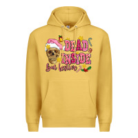 Antique Gold dead inside but festive Premium Hoodie - AdoDesignShop