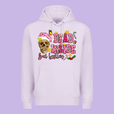 Dead Inside But Festive Premium Hoodie Designed By Adodesignshop