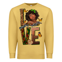 Antique Gold love melanin Premium Sweatshirt - texasbilliewilder