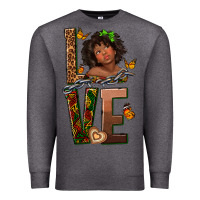 Charcoal Heather love melanin Premium Sweatshirt - texasbilliewilder