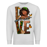 Dove Grey love melanin Premium Sweatshirt - texasbilliewilder