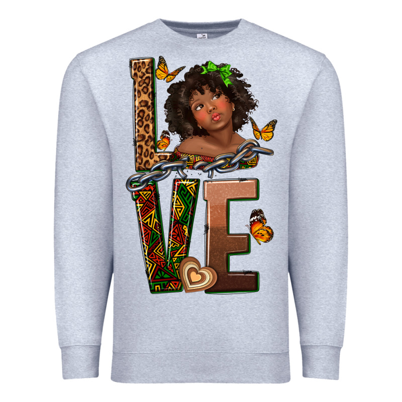Love Melanin Premium Sweatshirt by texasbilliewilder | Teevron