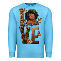 Ocean Blue love melanin Premium Sweatshirt - texasbilliewilder