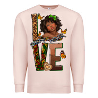 Pale Pink love melanin Premium Sweatshirt - texasbilliewilder