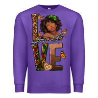 Purple love melanin Premium Sweatshirt - texasbilliewilder