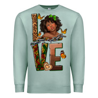 Seafoam love melanin Premium Sweatshirt - texasbilliewilder