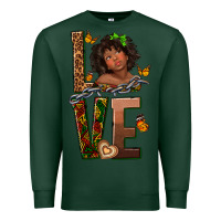 Sports Green love melanin Premium Sweatshirt - texasbilliewilder