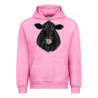 Fuchsia Pink black angus Urban Hoodie - JahusDesignShop