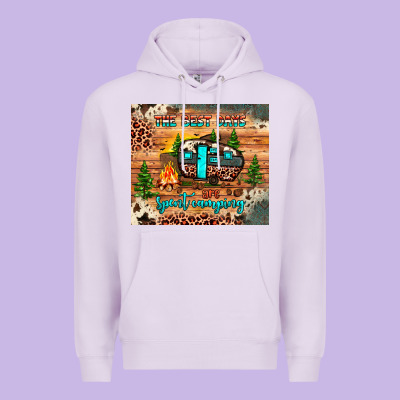 The Best Days Are Spent Camping Premium Hoodie Designed By Jahusdesignshop