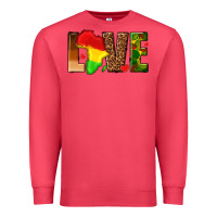 Cardinal love melanin with african map Premium Sweatshirt - texasbilliewilder