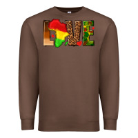 Chestnut love melanin with african map Premium Sweatshirt - texasbilliewilder