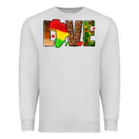 Dove Grey love melanin with african map Premium Sweatshirt - texasbilliewilder