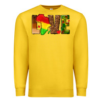 Lemon love melanin with african map Premium Sweatshirt - texasbilliewilder