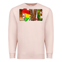 Pale Pink love melanin with african map Premium Sweatshirt - texasbilliewilder
