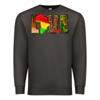 Smoke love melanin with african map Premium Sweatshirt - texasbilliewilder