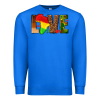 True Royal love melanin with african map Premium Sweatshirt - texasbilliewilder